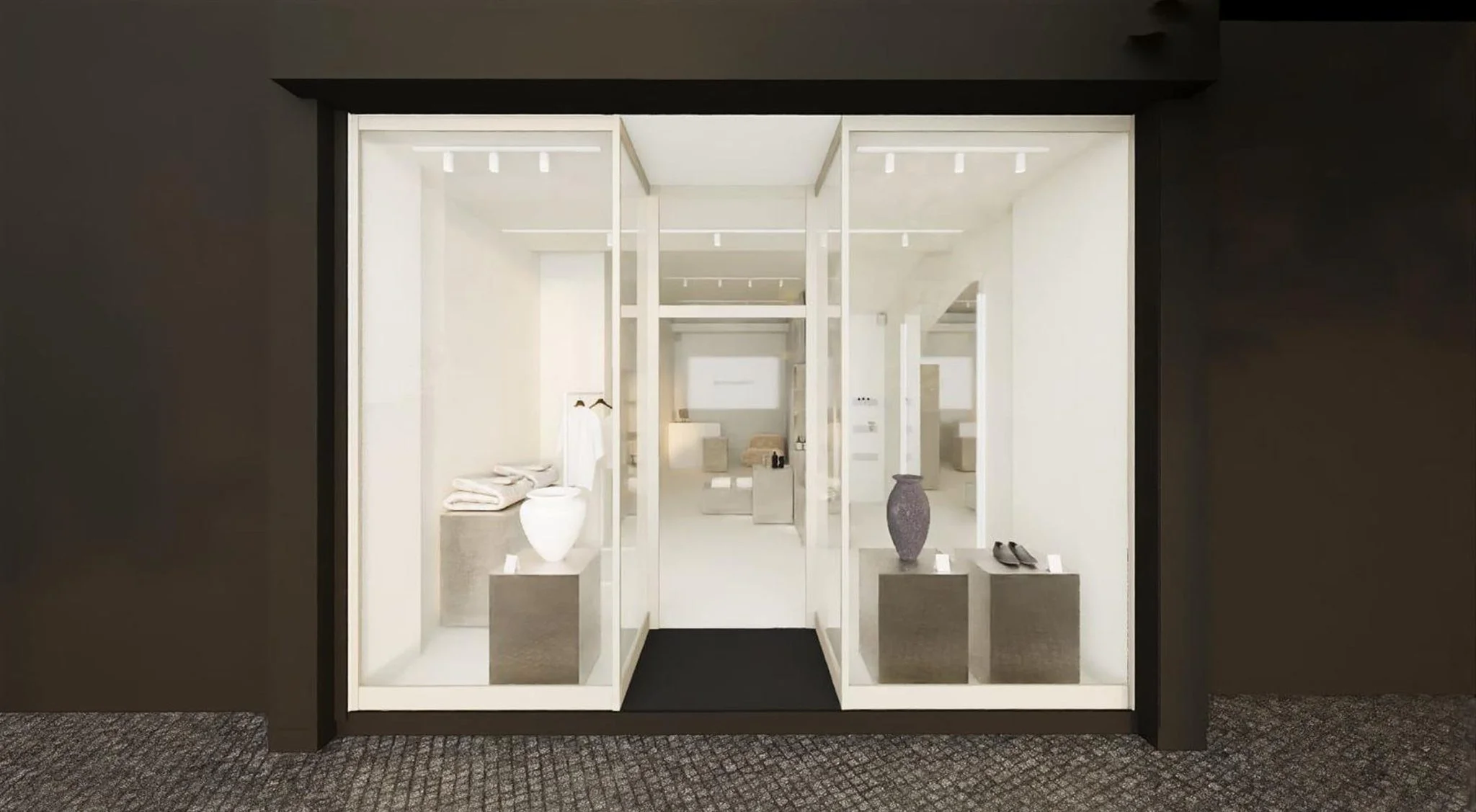 Schaufenster der neuen BENCHMARKED-Pop-up-Fläche in Köln